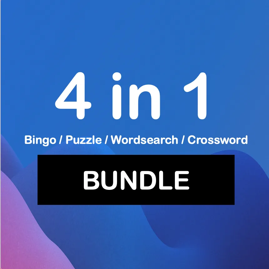 Puzzle Bundle includes: Bingo Creator, Crossword Creator, Puzzle Maker, Wordsearch Creator