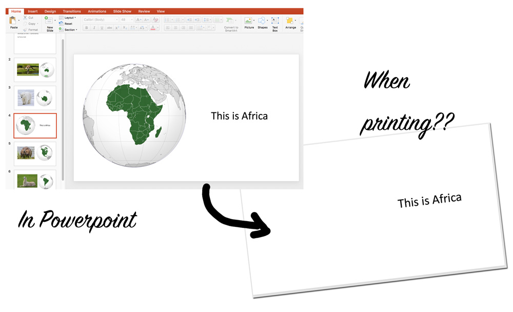 Why won't my powerpoint file print correctly?